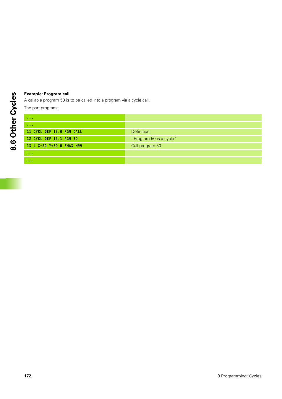 6 other cy cles | HEIDENHAIN TNC 406 User Manual | Page 193 / 289