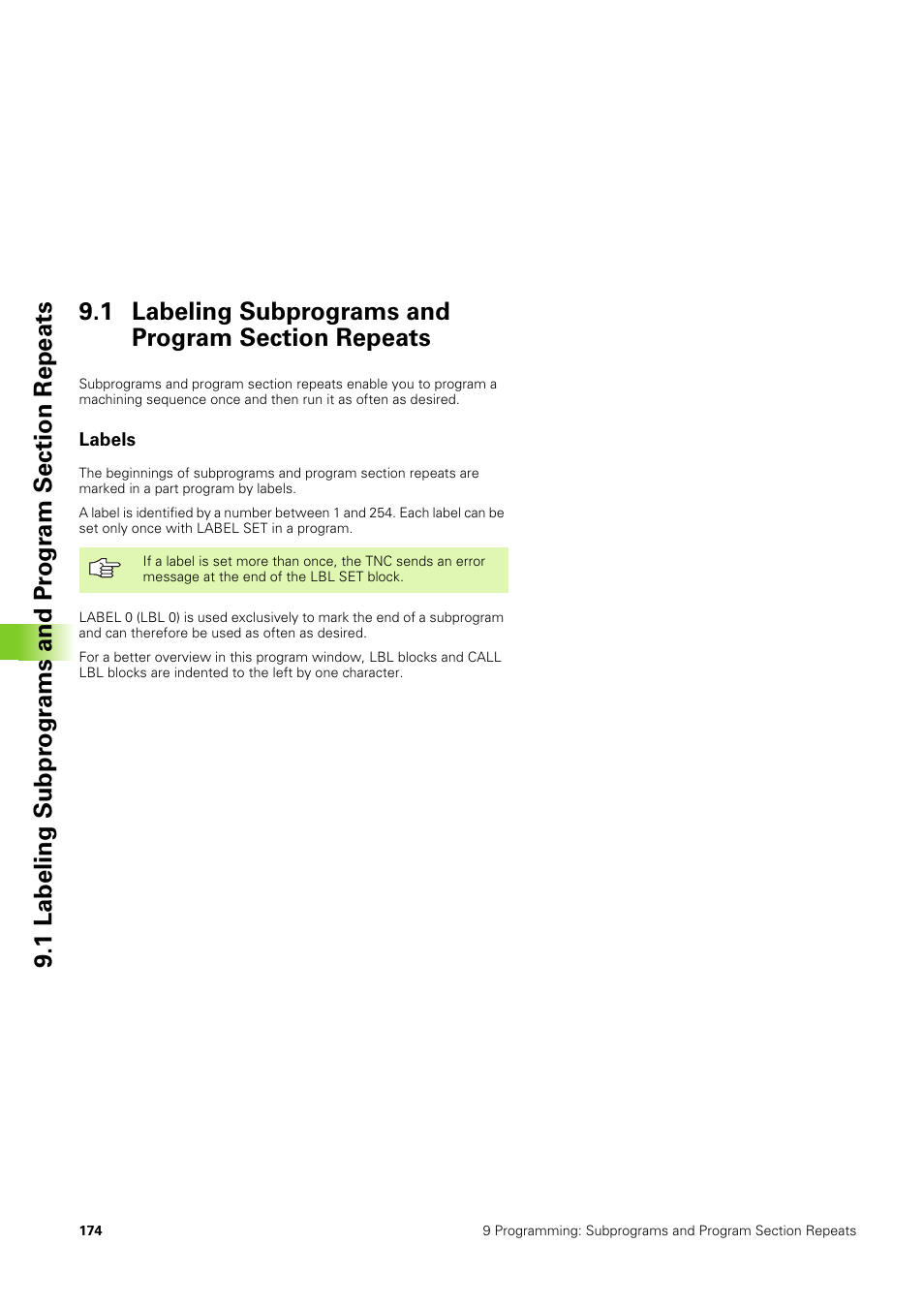 1 labeling subprograms and program section repeats, Labels | HEIDENHAIN TNC 406 User Manual | Page 195 / 289