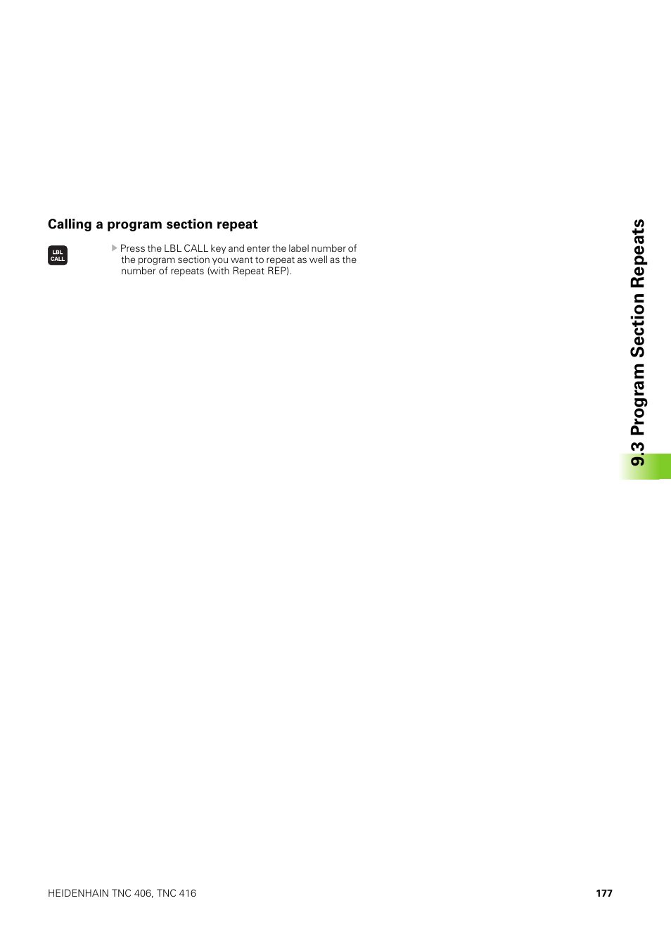 Calling a program section repeat | HEIDENHAIN TNC 406 User Manual | Page 198 / 289
