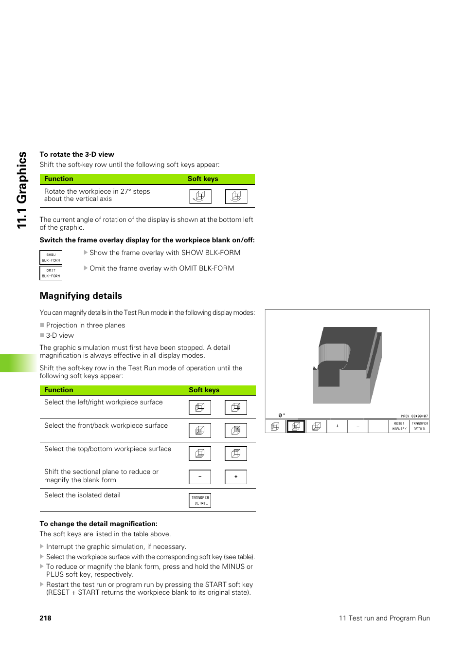 Magnifying details, 1 gr aphics | HEIDENHAIN TNC 406 User Manual | Page 239 / 289