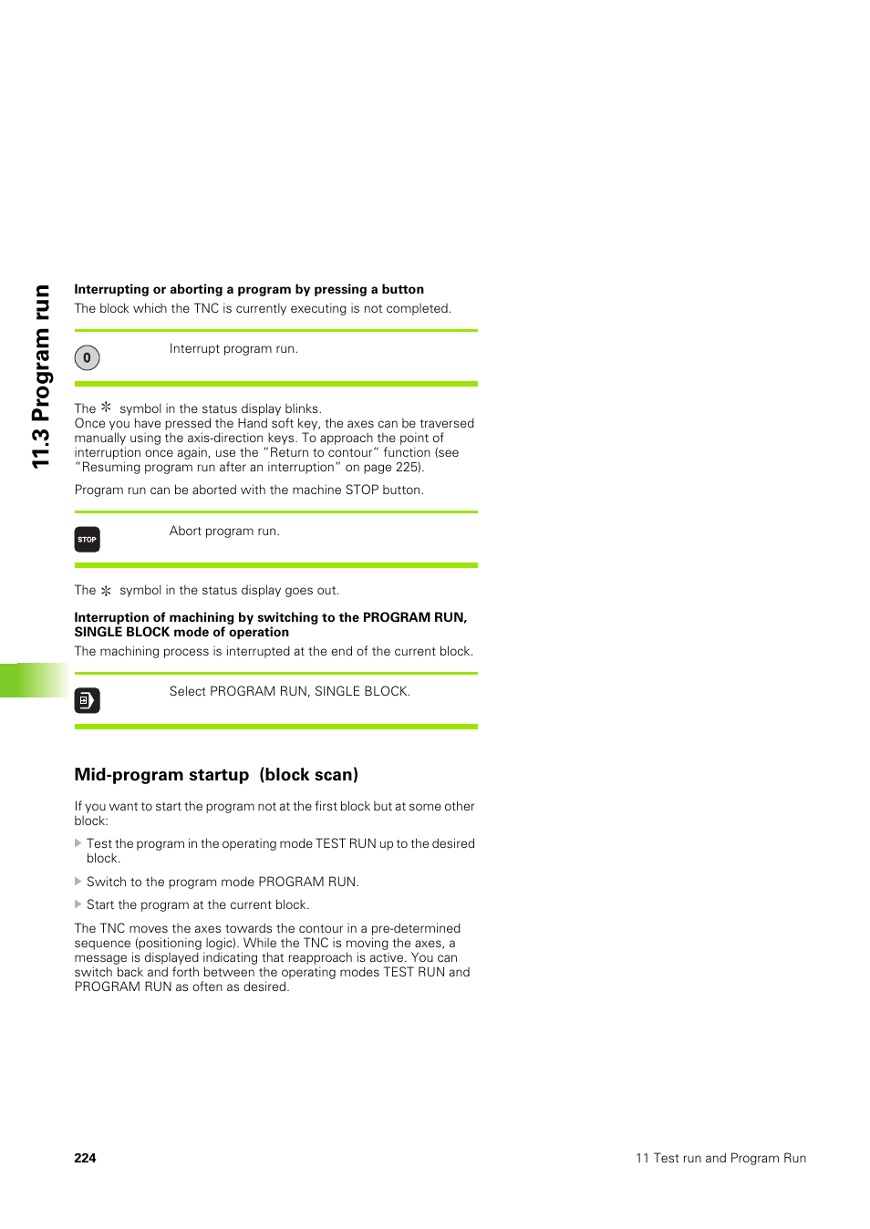 Mid-program startup (block scan) | HEIDENHAIN TNC 406 User Manual | Page 245 / 289