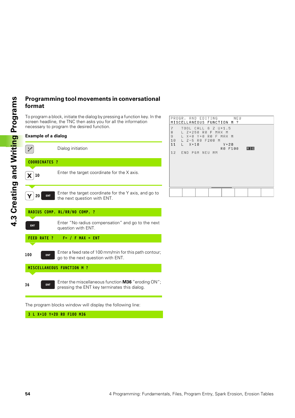 3 cr eating and w riting pr ogr ams | HEIDENHAIN TNC 406 User Manual | Page 75 / 289