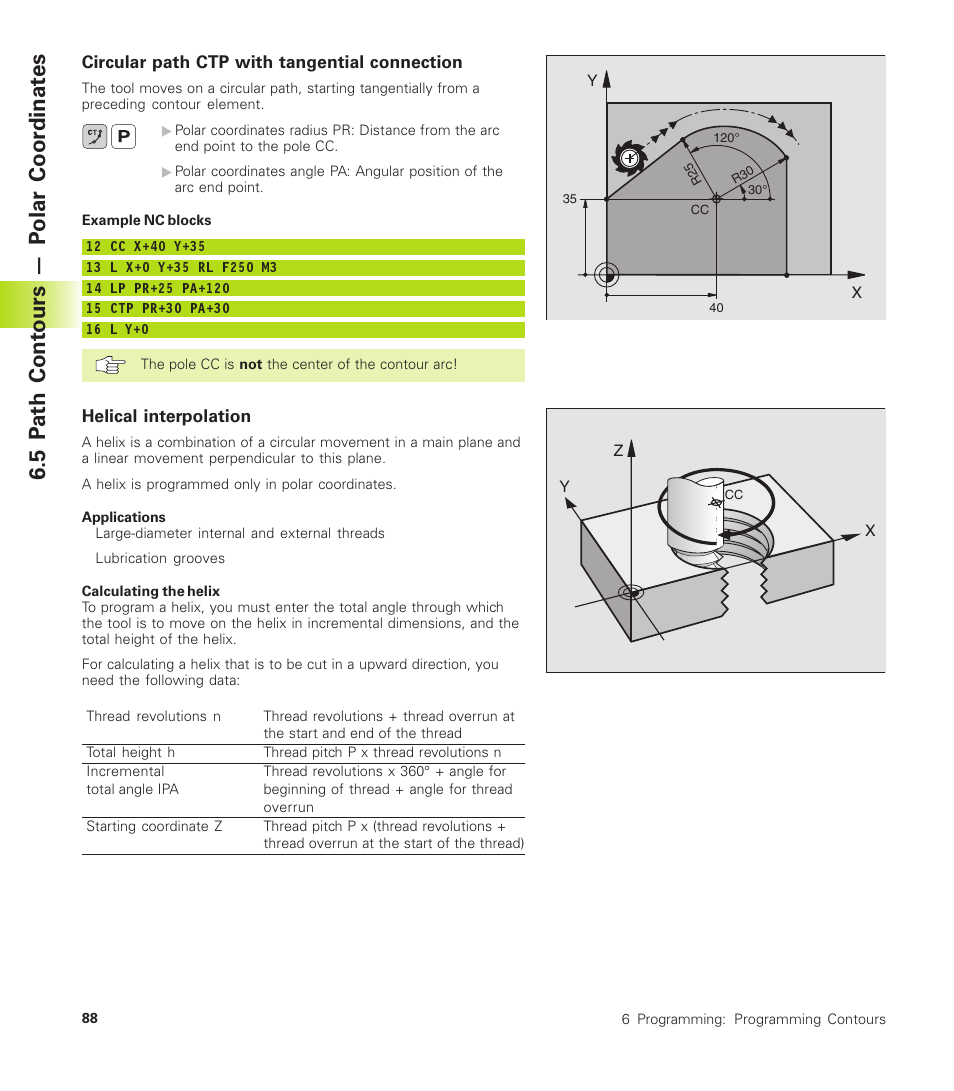 5 p ath cont ours — p olar coor dinat es | HEIDENHAIN TNC 410 User Manual | Page 101 / 319