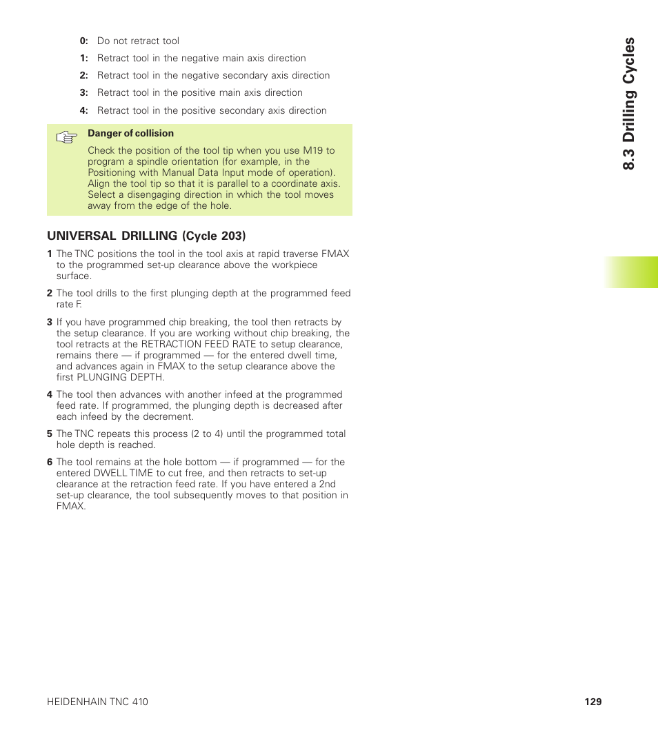 3 dr illing cy cles | HEIDENHAIN TNC 410 User Manual | Page 142 / 319