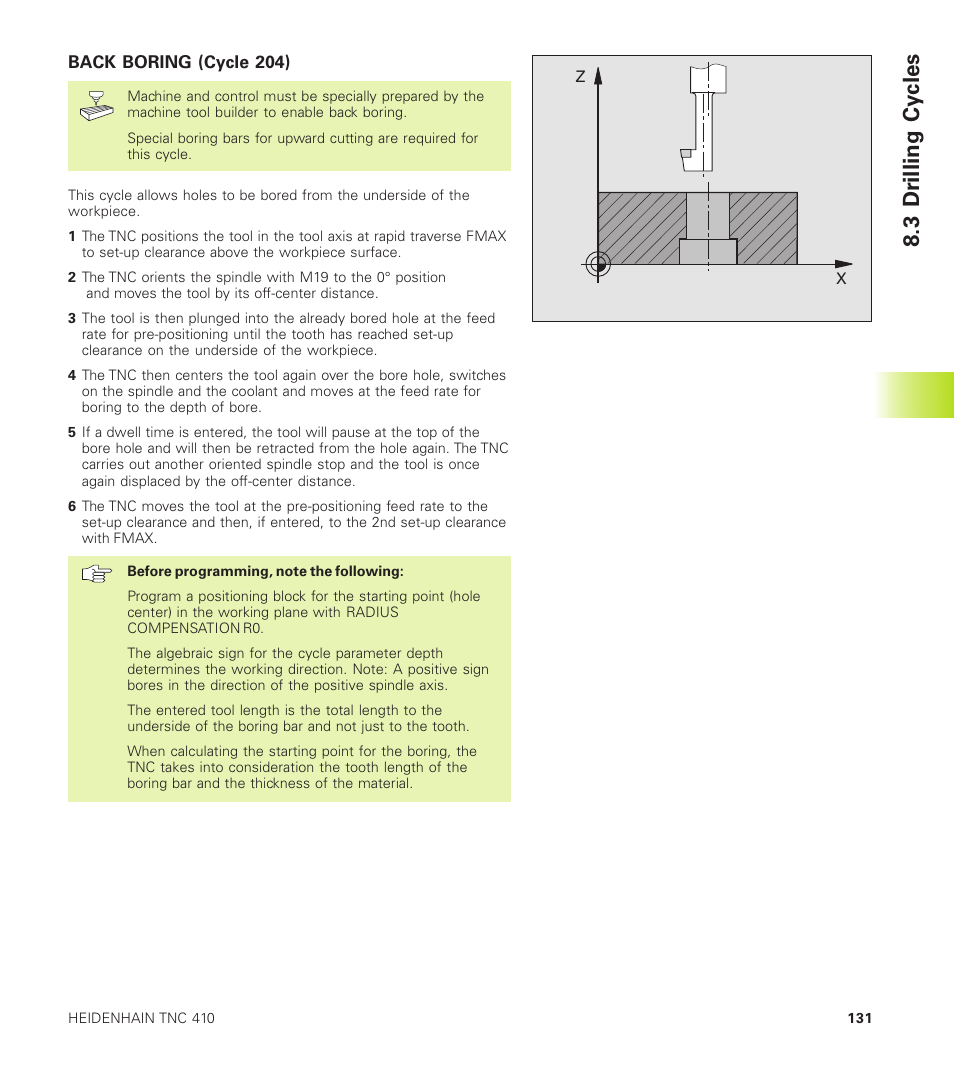 3 dr illing cy cles | HEIDENHAIN TNC 410 User Manual | Page 144 / 319
