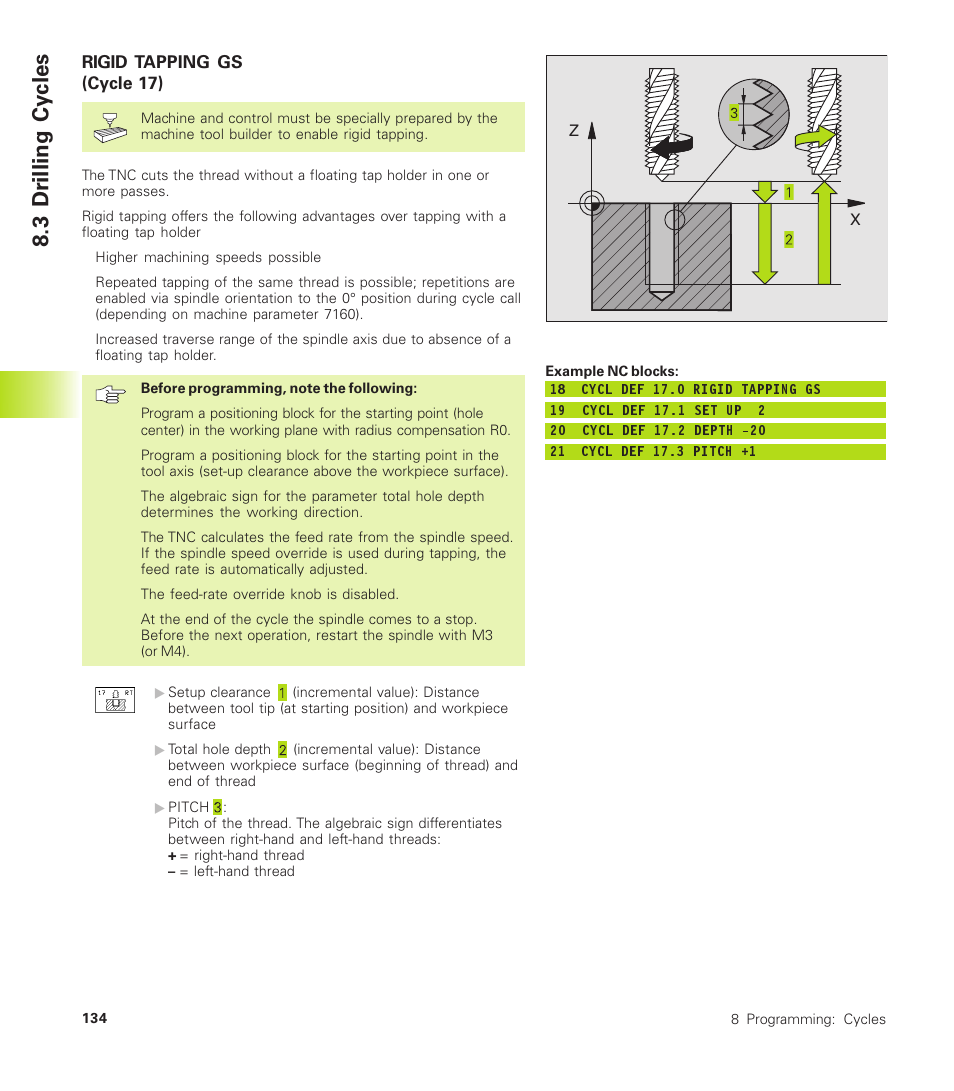 3 dr illing cy cles | HEIDENHAIN TNC 410 User Manual | Page 147 / 319