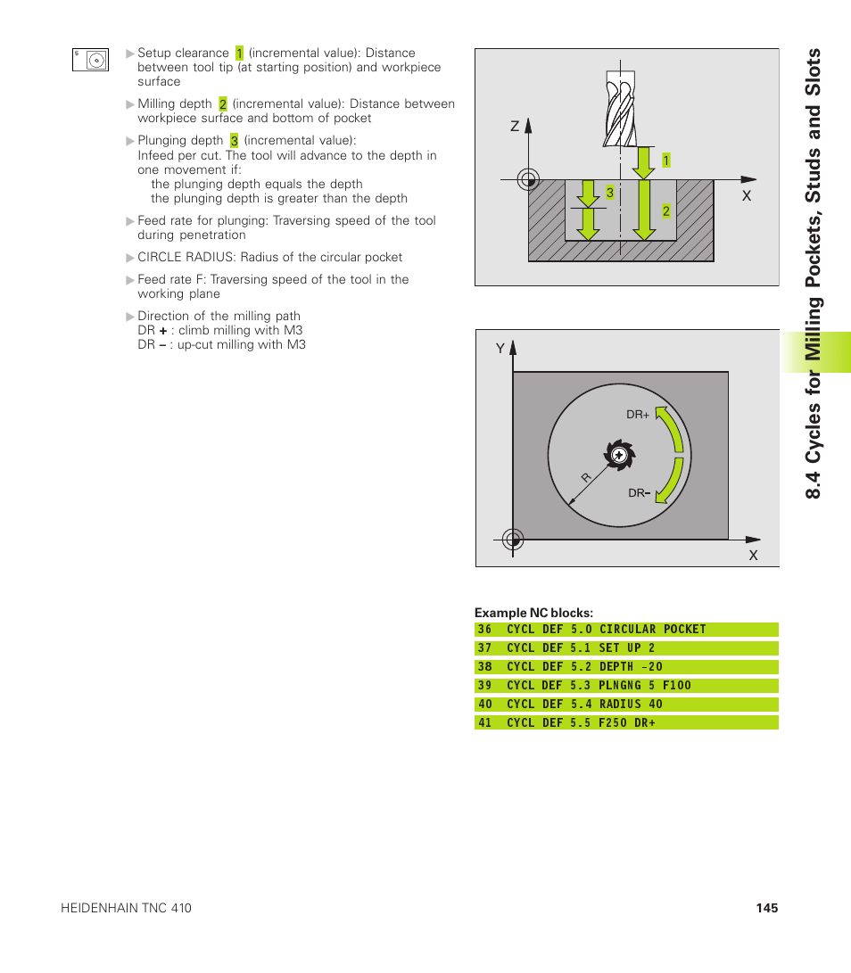HEIDENHAIN TNC 410 User Manual | Page 158 / 319