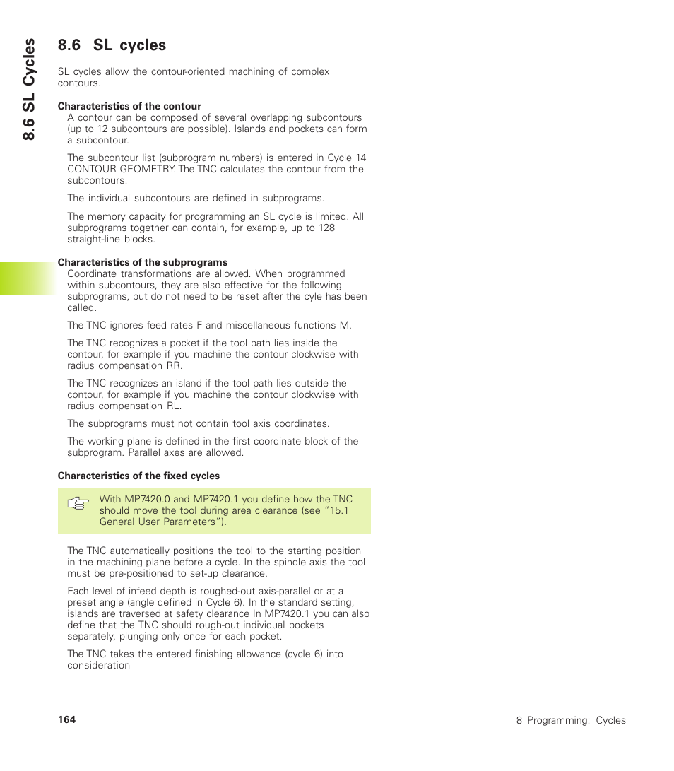 6 sl cycles | HEIDENHAIN TNC 410 User Manual | Page 177 / 319