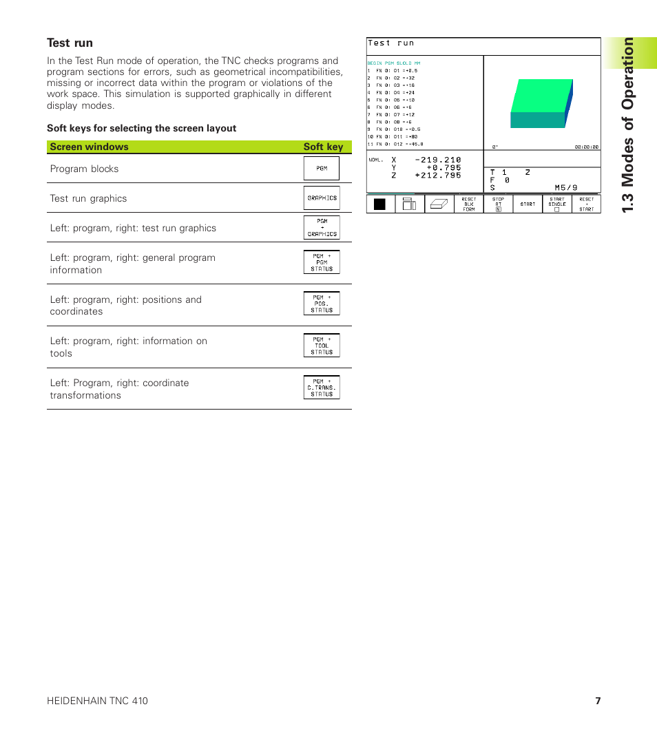 3 modes of oper ation | HEIDENHAIN TNC 410 User Manual | Page 20 / 319