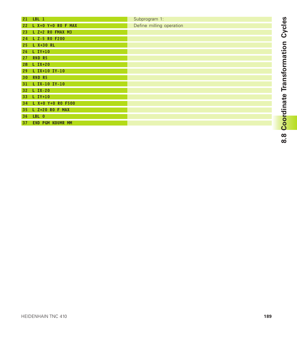 HEIDENHAIN TNC 410 User Manual | Page 202 / 319