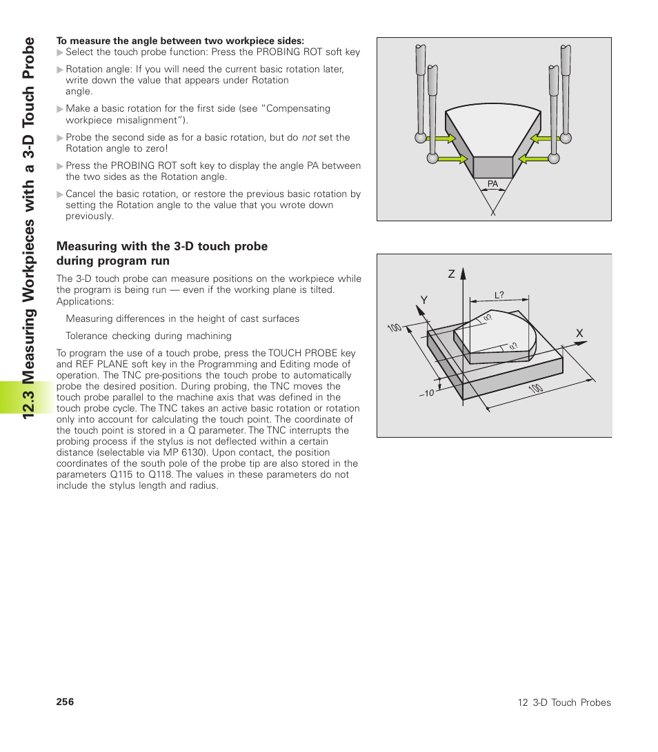 3 measur ing w o rkpieces with a 3-d touc h p robe | HEIDENHAIN TNC 410 User Manual | Page 269 / 319