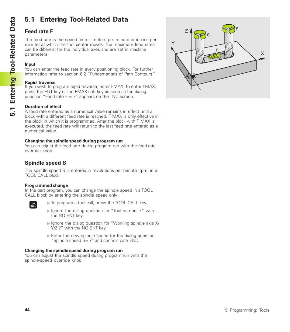 1 entering tool-related data, 1 ent er ing t ool-relat ed d ata | HEIDENHAIN TNC 410 User Manual | Page 57 / 319