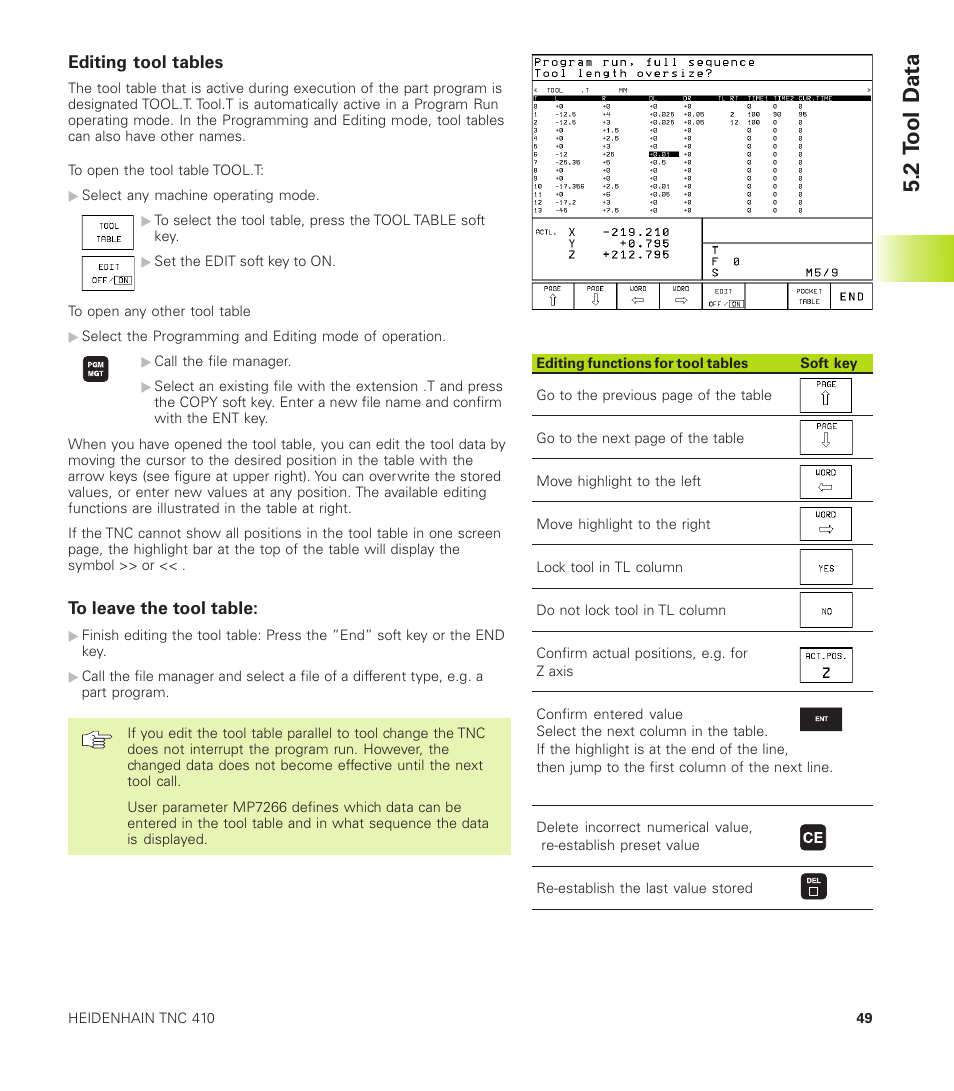 2 t ool d a ta | HEIDENHAIN TNC 410 User Manual | Page 62 / 319
