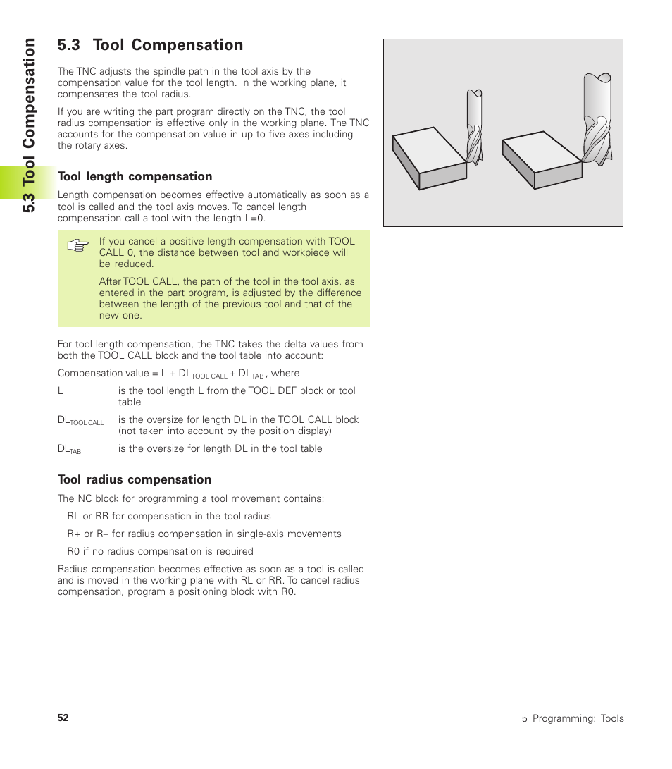 3 tool compensation, 3 t ool compensation | HEIDENHAIN TNC 410 User Manual | Page 65 / 319