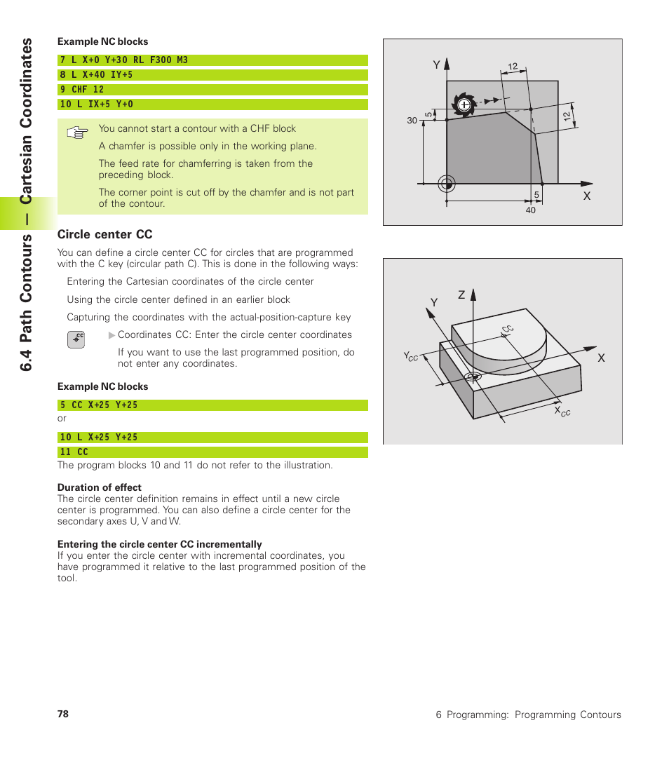 4 p ath cont ours — car tesian coor dinat es | HEIDENHAIN TNC 410 User Manual | Page 91 / 319
