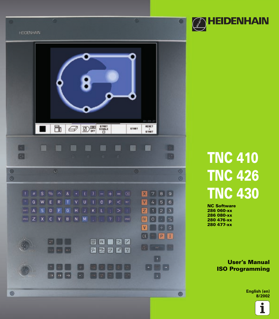 HEIDENHAIN TNC 410 ISO Programming User Manual | 489 pages