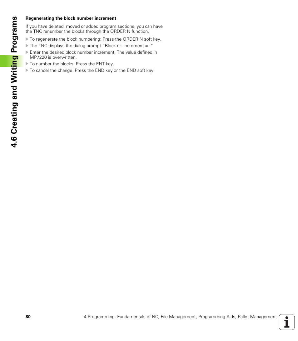 6 cr eating and w riting pr ogr ams | HEIDENHAIN TNC 410 ISO Programming User Manual | Page 106 / 489