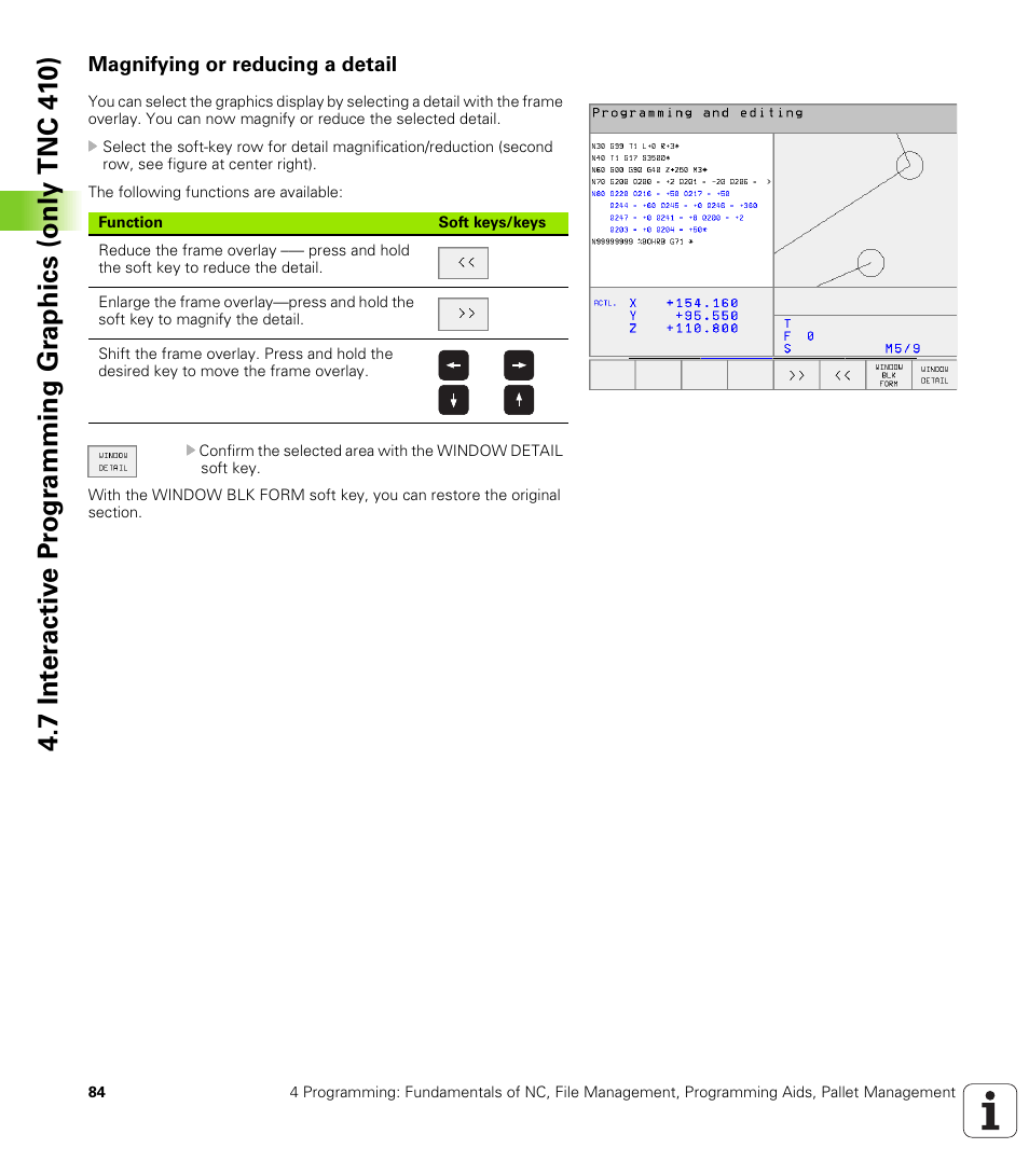 Magnifying or reducing a detail | HEIDENHAIN TNC 410 ISO Programming User Manual | Page 110 / 489
