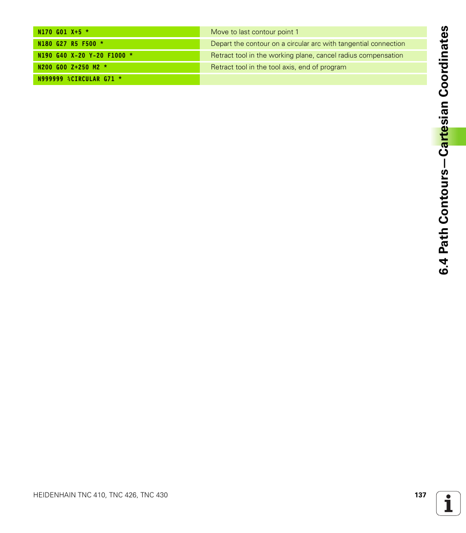 HEIDENHAIN TNC 410 ISO Programming User Manual | Page 163 / 489