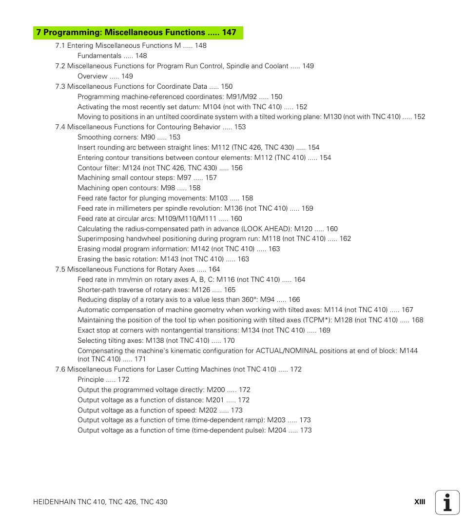 Programming: miscellaneous functions | HEIDENHAIN TNC 410 ISO Programming User Manual | Page 17 / 489