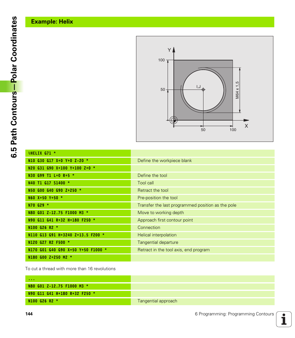 5 p a th co nt o u rs —p olar co or d inat e s | HEIDENHAIN TNC 410 ISO Programming User Manual | Page 170 / 489