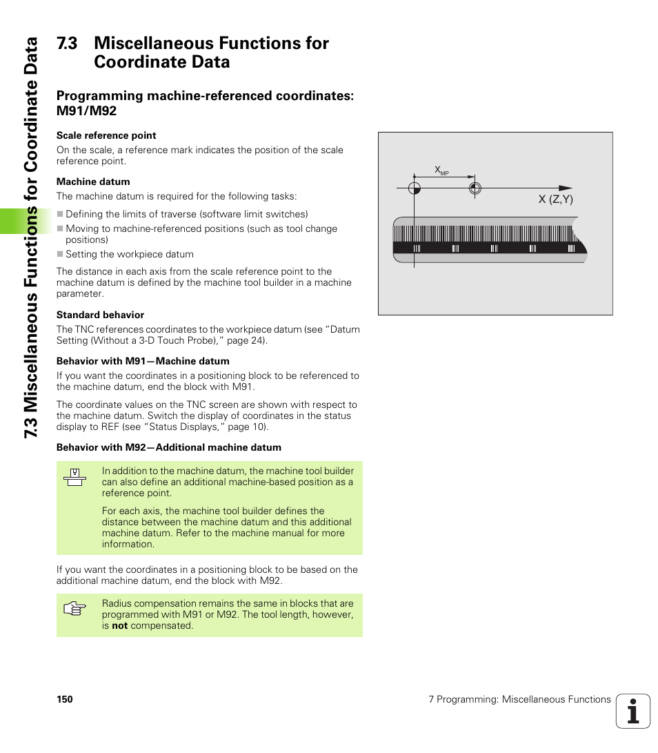 3 miscellaneous functions for coordinate data | HEIDENHAIN TNC 410 ISO Programming User Manual | Page 176 / 489