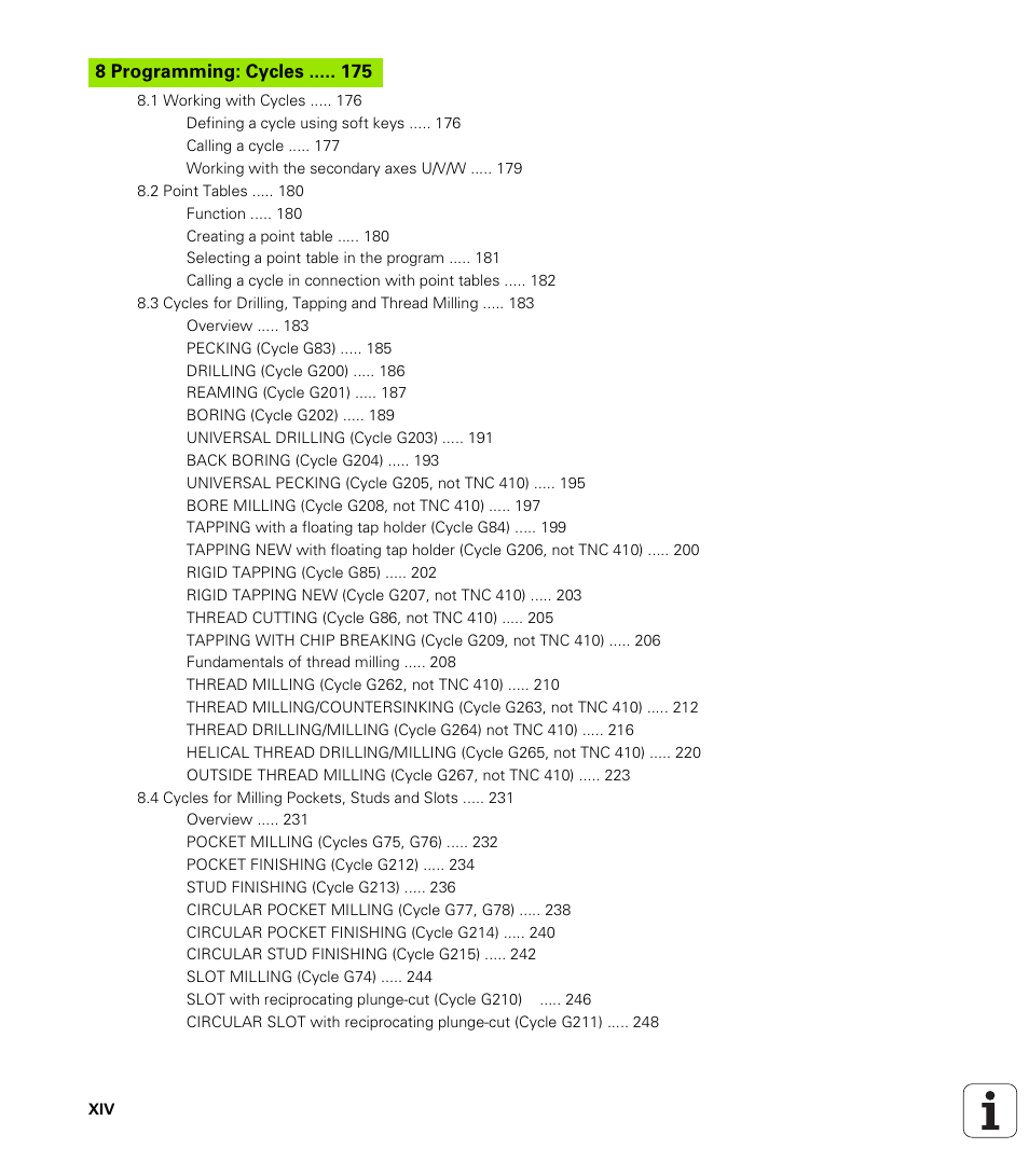 Programming: cycles | HEIDENHAIN TNC 410 ISO Programming User Manual | Page 18 / 489