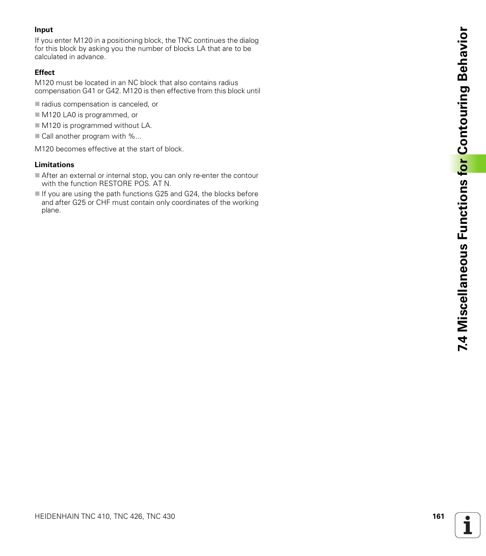 HEIDENHAIN TNC 410 ISO Programming User Manual | Page 187 / 489