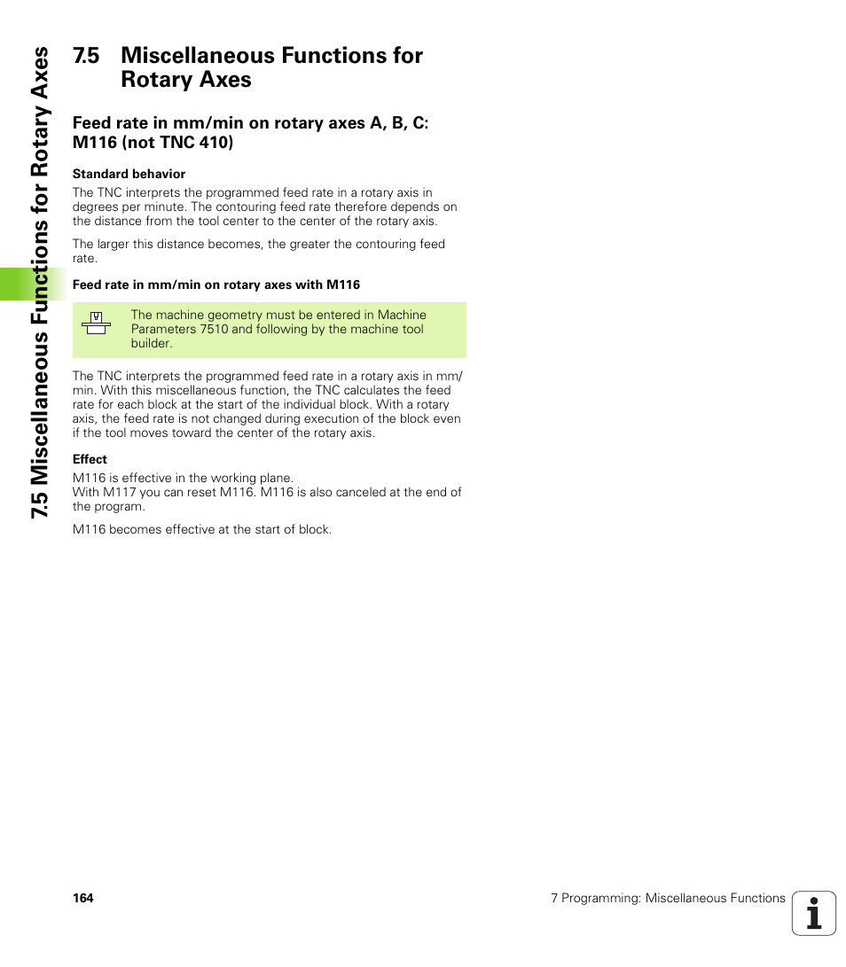 5 miscellaneous functions for rotary axes | HEIDENHAIN TNC 410 ISO Programming User Manual | Page 190 / 489