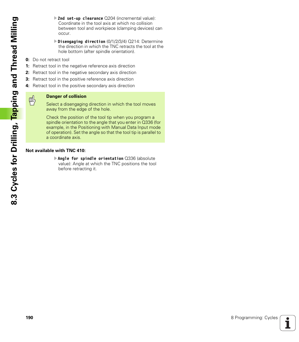 HEIDENHAIN TNC 410 ISO Programming User Manual | Page 216 / 489