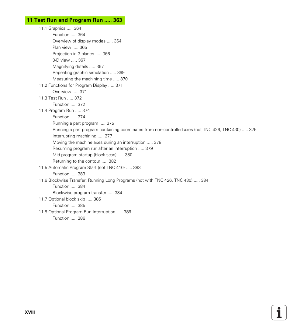 Test run and program run | HEIDENHAIN TNC 410 ISO Programming User Manual | Page 22 / 489