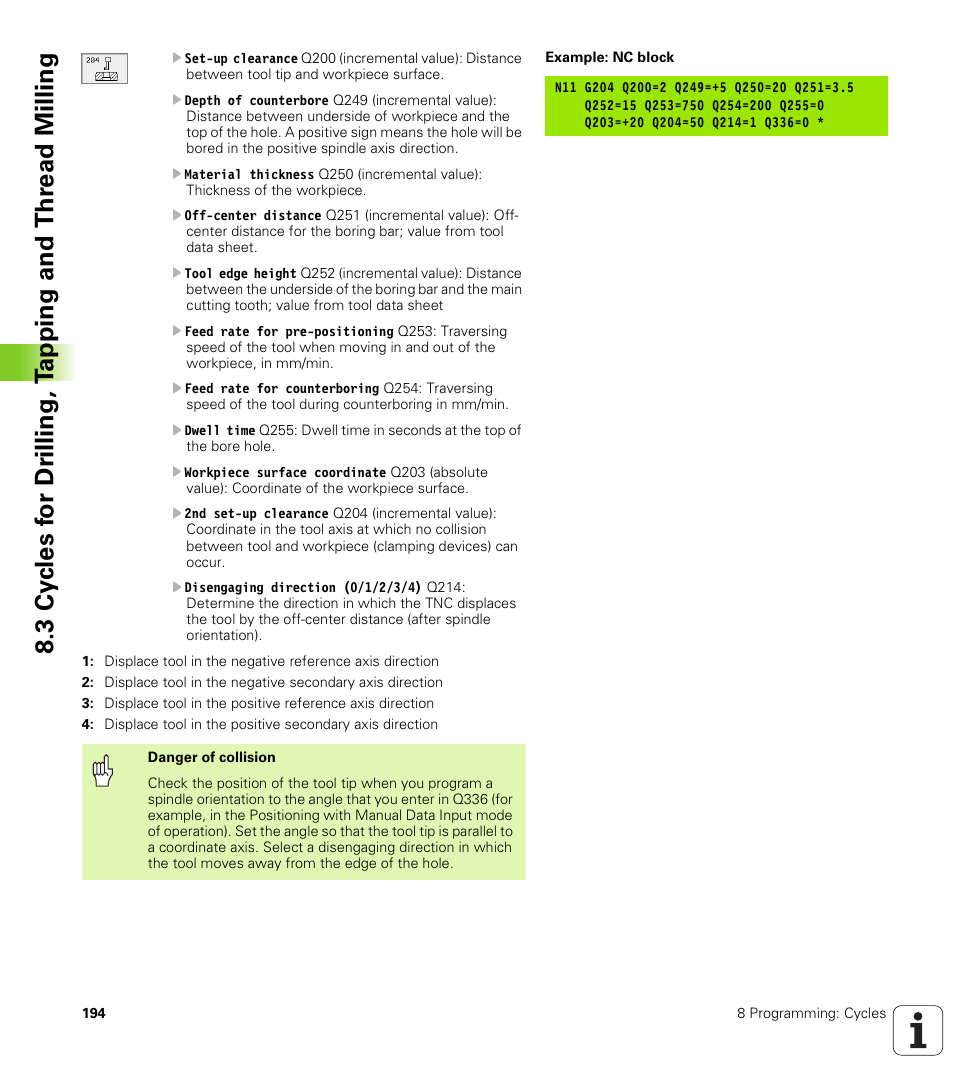 HEIDENHAIN TNC 410 ISO Programming User Manual | Page 220 / 489