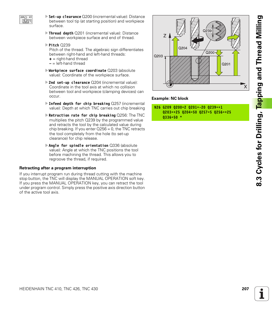 HEIDENHAIN TNC 410 ISO Programming User Manual | Page 233 / 489