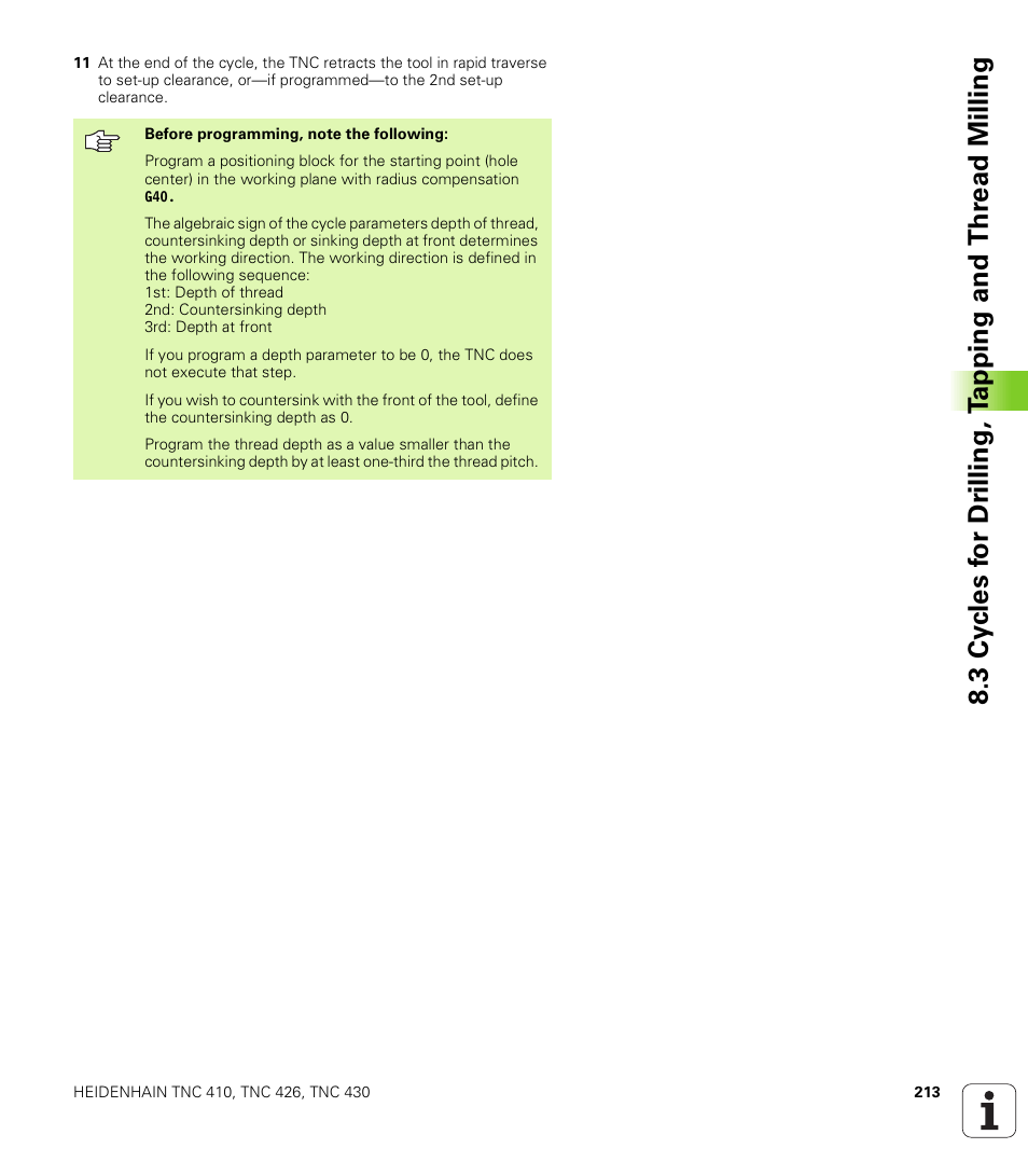 HEIDENHAIN TNC 410 ISO Programming User Manual | Page 239 / 489