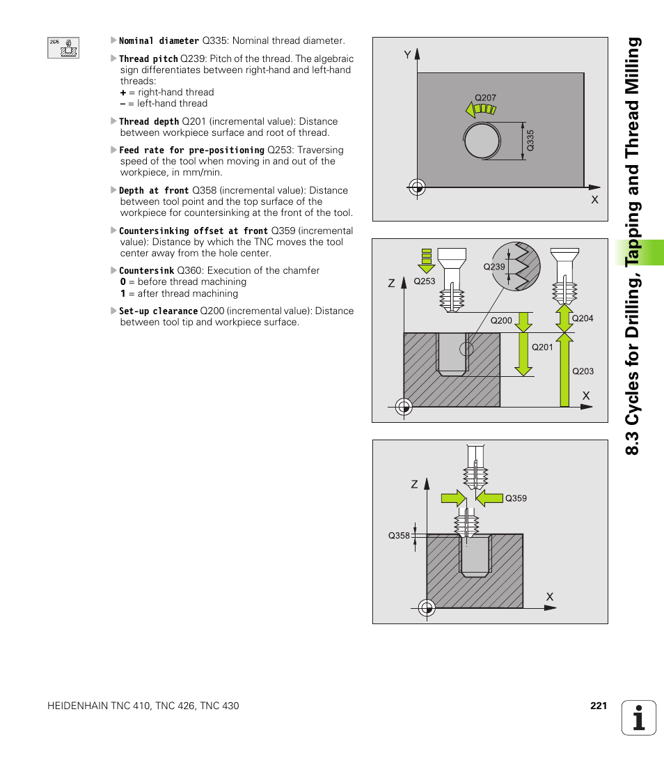 HEIDENHAIN TNC 410 ISO Programming User Manual | Page 247 / 489