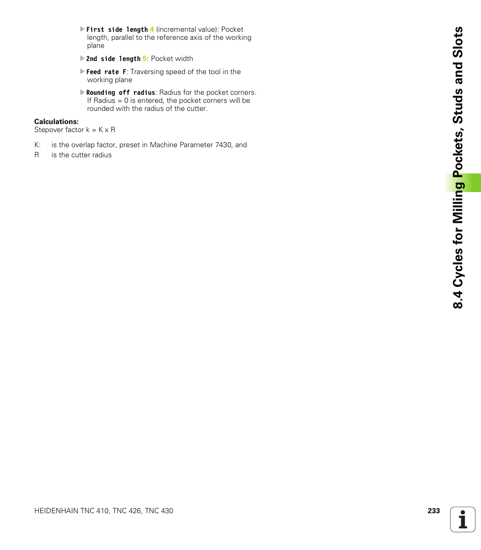 HEIDENHAIN TNC 410 ISO Programming User Manual | Page 259 / 489