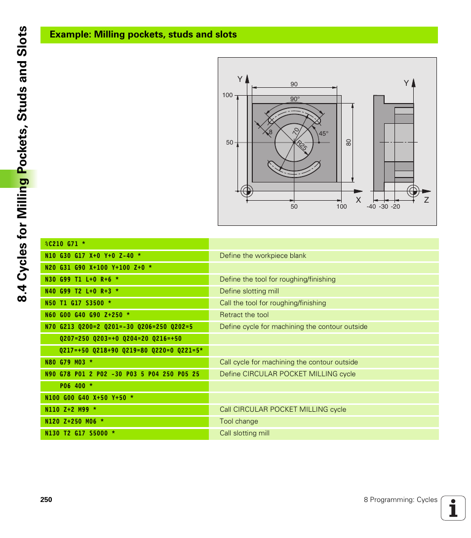 HEIDENHAIN TNC 410 ISO Programming User Manual | Page 276 / 489