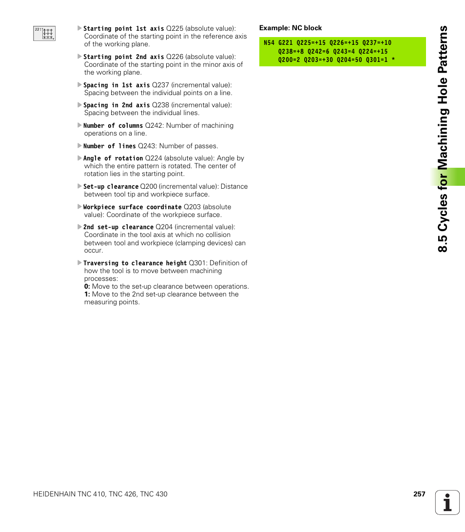 HEIDENHAIN TNC 410 ISO Programming User Manual | Page 283 / 489