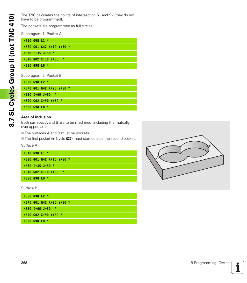 HEIDENHAIN TNC 410 ISO Programming User Manual | Page 294 / 489