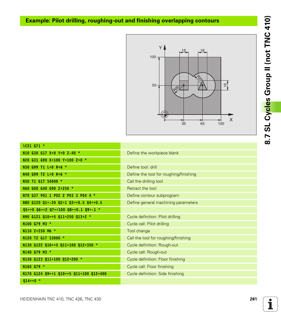 HEIDENHAIN TNC 410 ISO Programming User Manual | Page 307 / 489