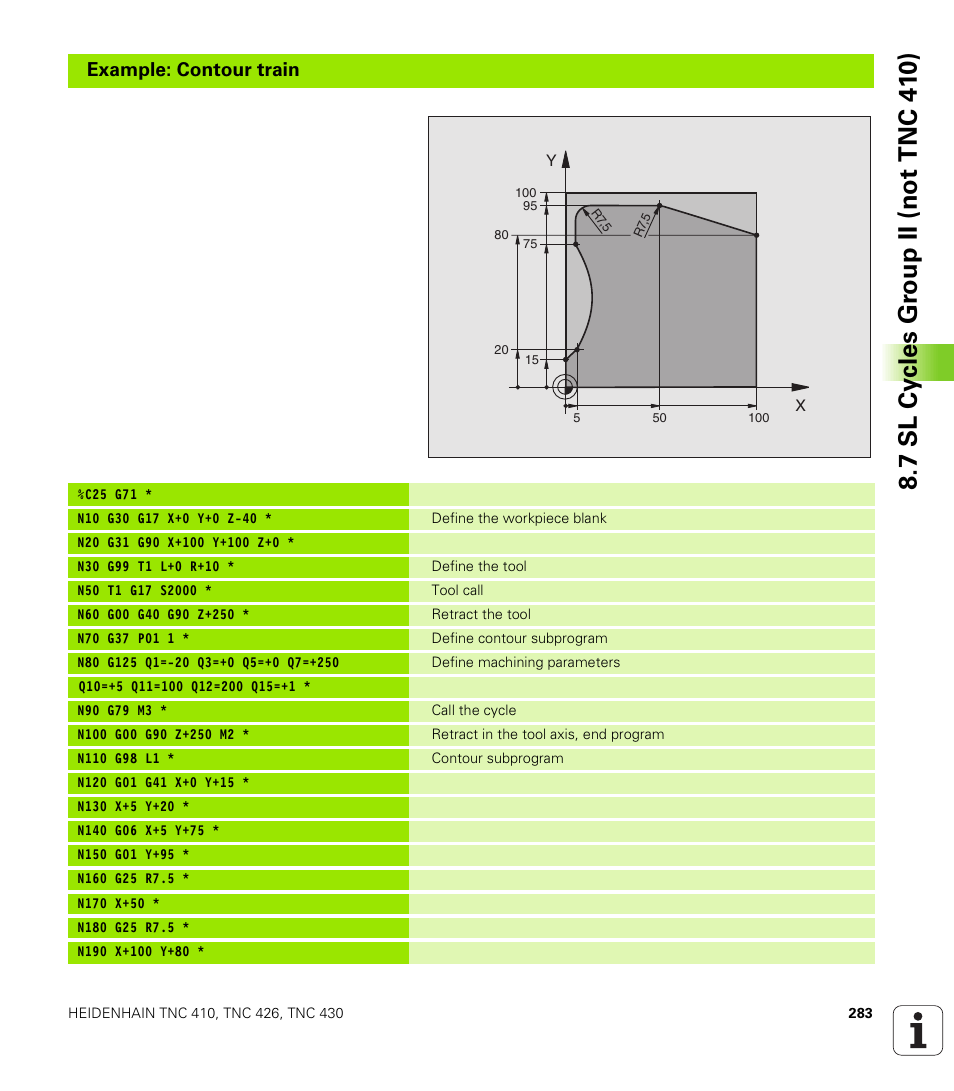 HEIDENHAIN TNC 410 ISO Programming User Manual | Page 309 / 489