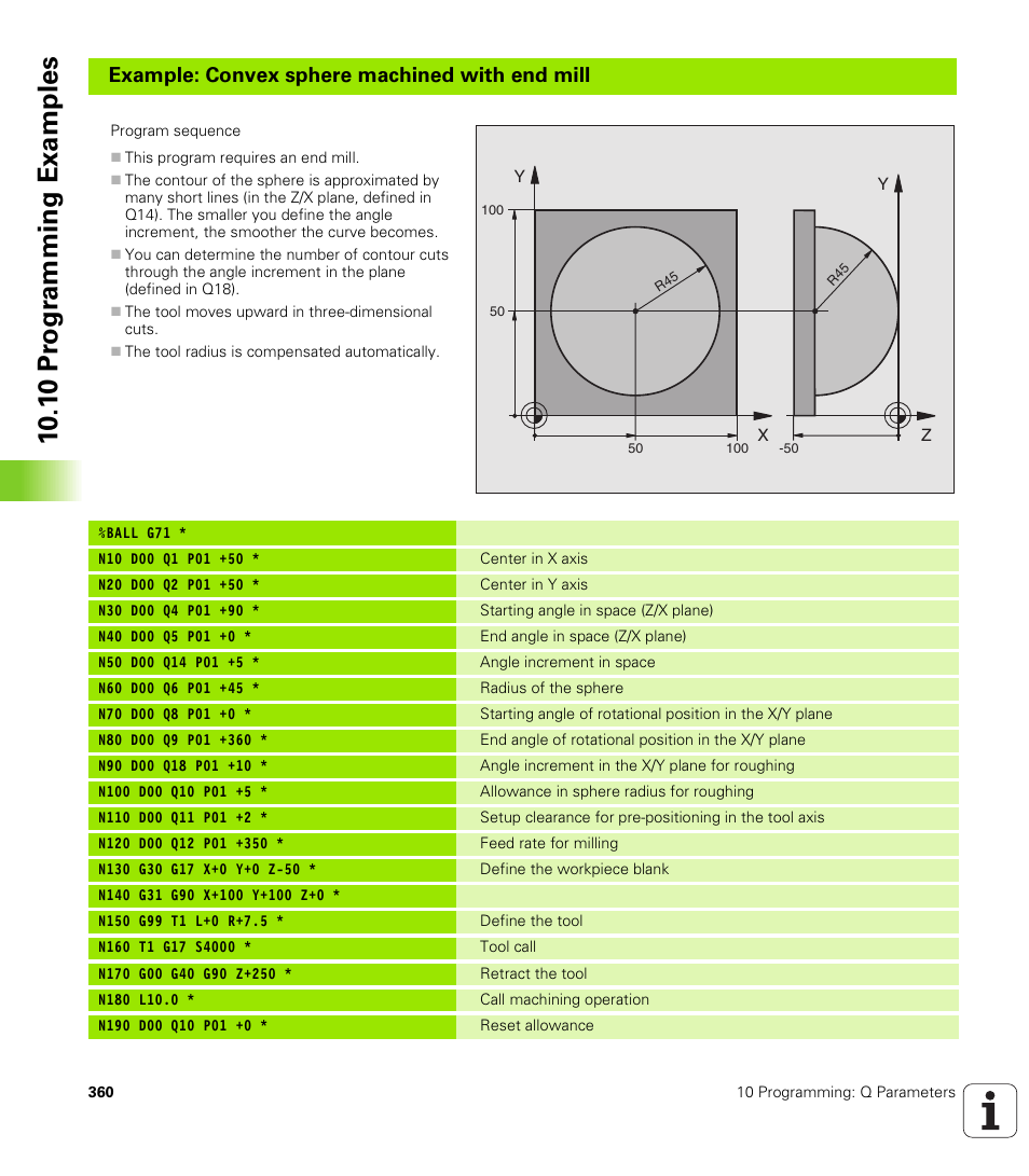 10 .1 0 pr og ra m m ing exam ple s | HEIDENHAIN TNC 410 ISO Programming User Manual | Page 386 / 489