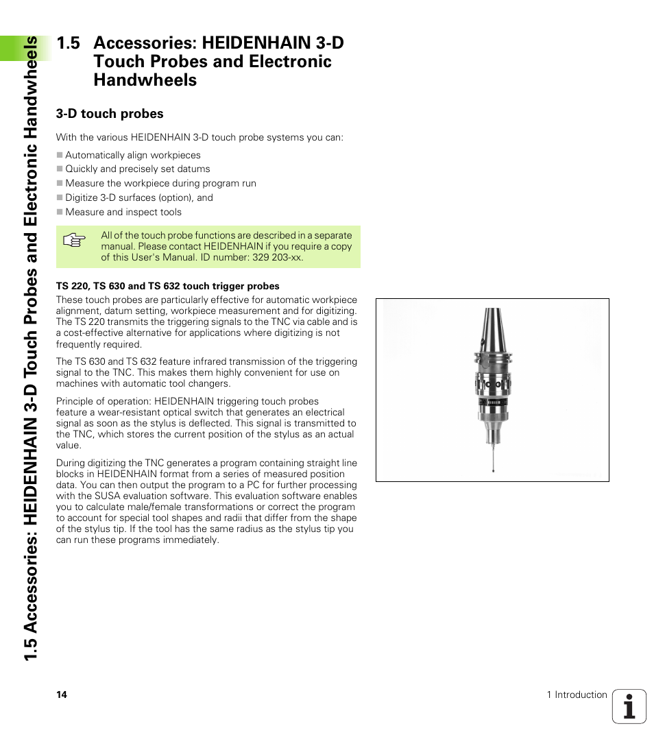 D touch probes | HEIDENHAIN TNC 410 ISO Programming User Manual | Page 40 / 489