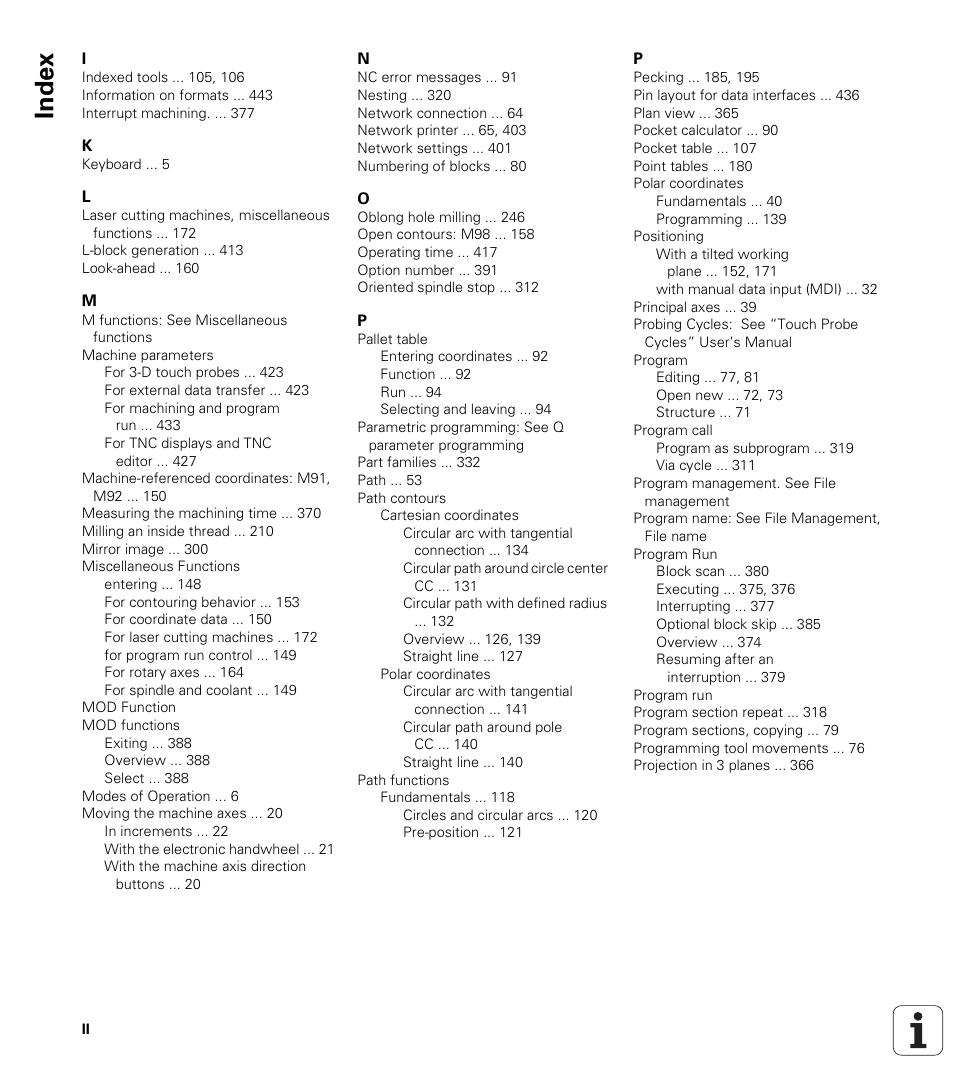 HEIDENHAIN TNC 410 ISO Programming User Manual | Page 478 / 489