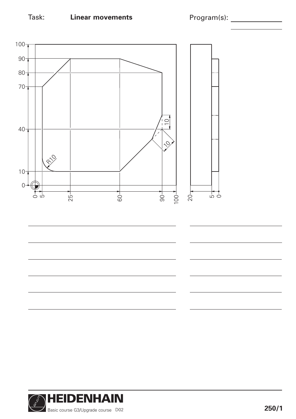 Linear movements, Heidenhain | HEIDENHAIN TNC 426 (280 460) Training Basic User Manual | Page 12 / 110