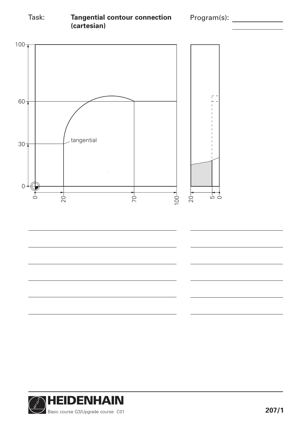 Tangential contour connection, Heidenhain | HEIDENHAIN TNC 426 (280 460) Training Basic User Manual | Page 18 / 110