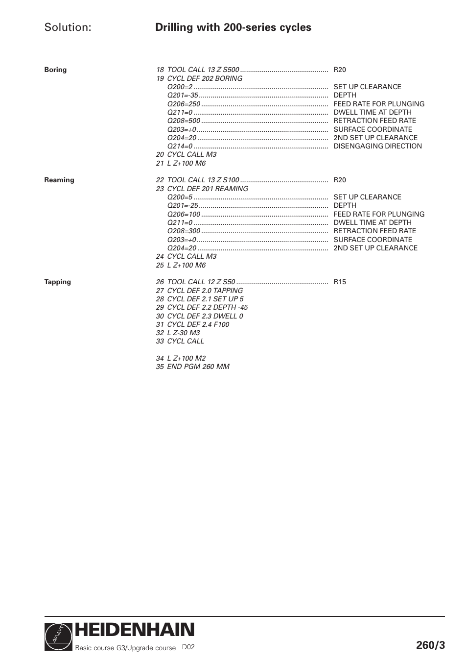 Heidenhain, Solution | HEIDENHAIN TNC 426 (280 460) Training Basic User Manual | Page 36 / 110