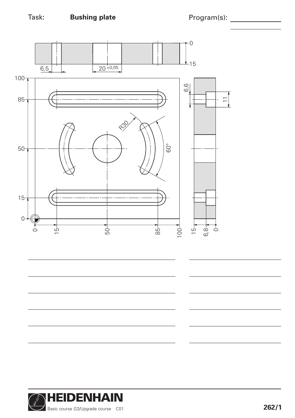 Bushing plate, Heidenhain | HEIDENHAIN TNC 426 (280 460) Training Basic User Manual | Page 39 / 110