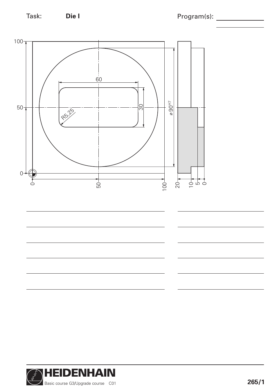 Die i, Heidenhain | HEIDENHAIN TNC 426 (280 460) Training Basic User Manual | Page 43 / 110
