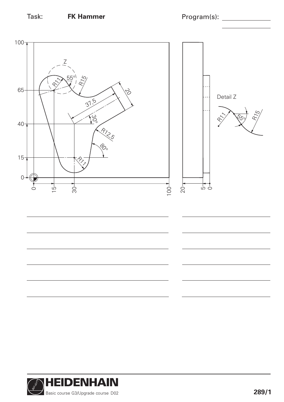 Fk hammer, Heidenhain | HEIDENHAIN TNC 426 (280 460) Training Basic User Manual | Page 67 / 110